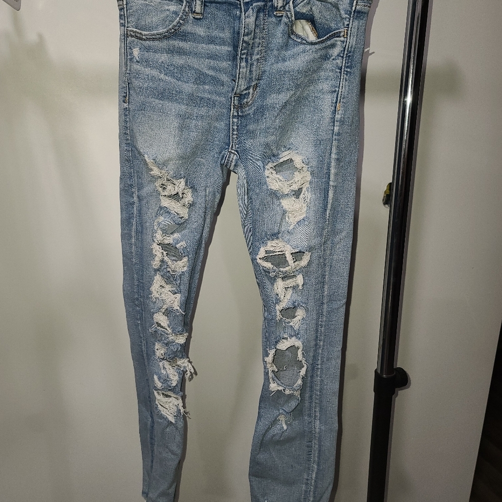 Distressed jeans